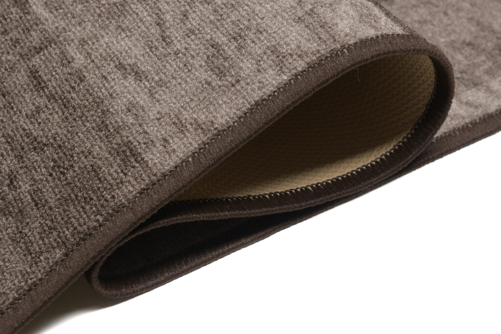 Teppichläufer Rutschfest Dunkelbraun Beige Geometrisch Meterware