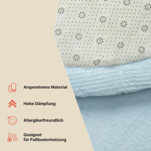 Kinderteppich Fluffin Rund Blau