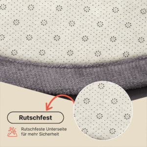 Kinderteppich Fluffin Rund Dunkelgrau
