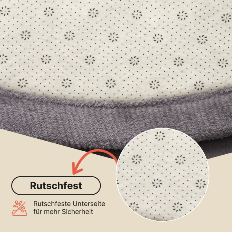 Kinderteppich Fluffin Rund Dunkelgrau