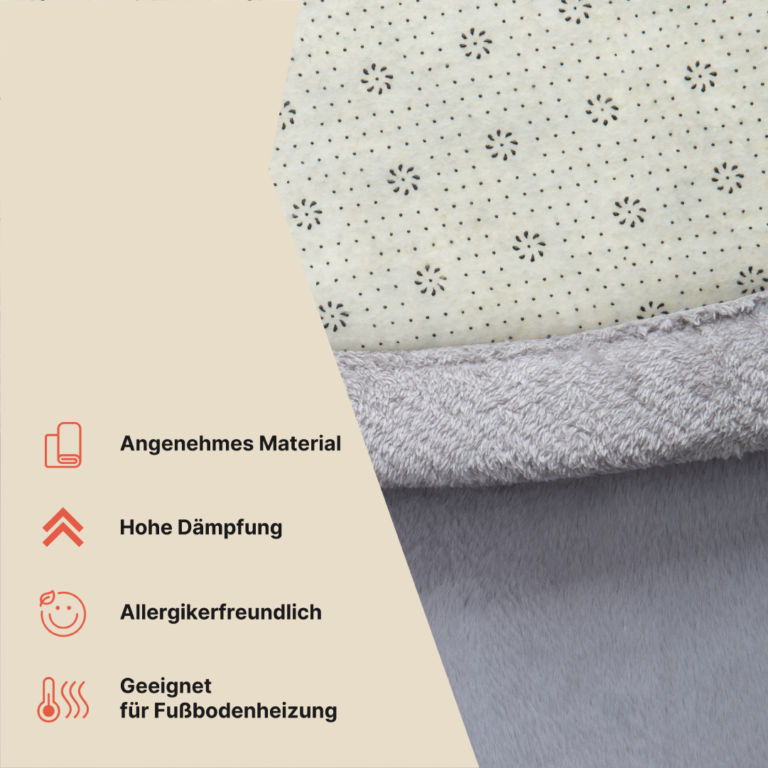 Kinderteppich Fluffin Rund Hellgrau