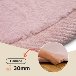 Kinderteppich Fluffin Rund Rosa