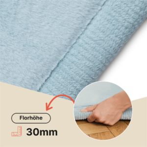 Kinderteppich Fluffin Quadratisch Blau