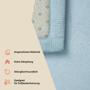 Kinderteppich Fluffin Quadratisch Blau