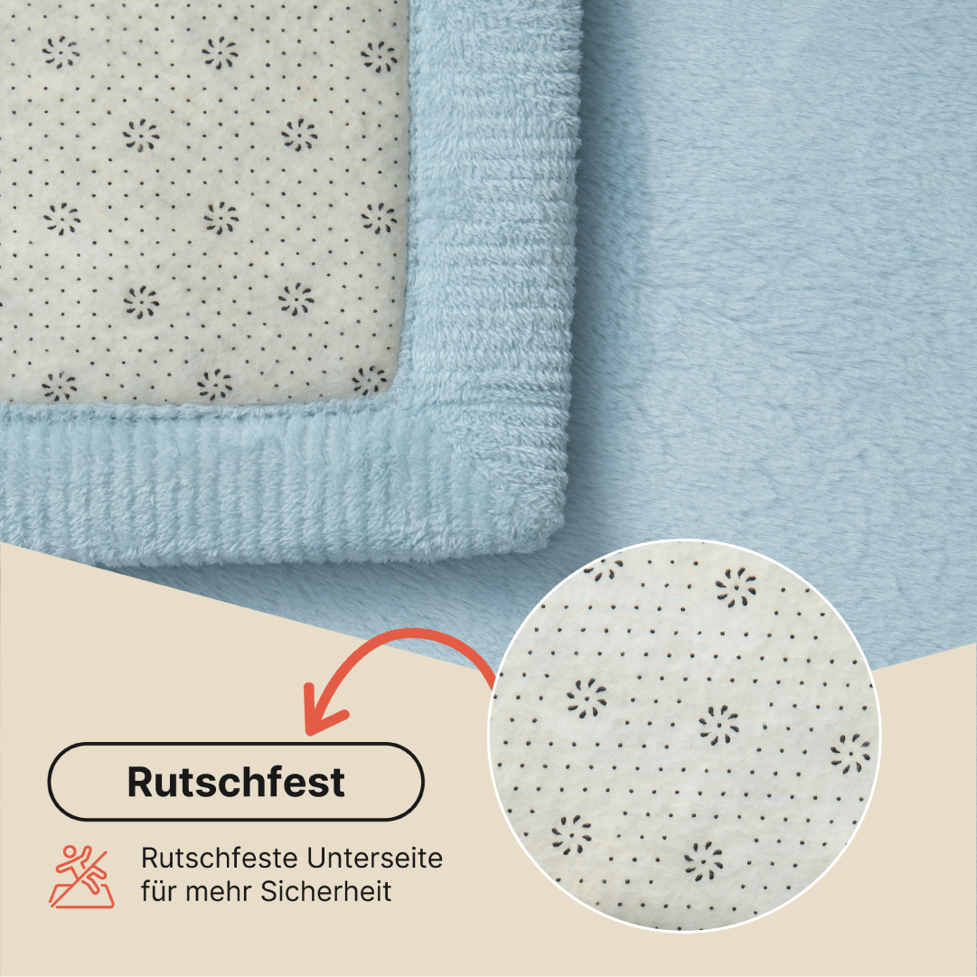 Kinderteppich Fluffin Quadratisch Blau