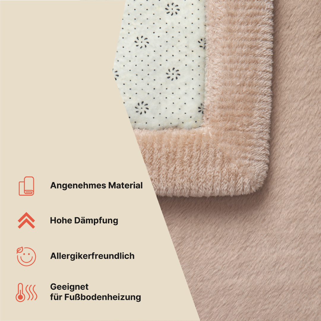 Kinderteppich Fluffin Beige