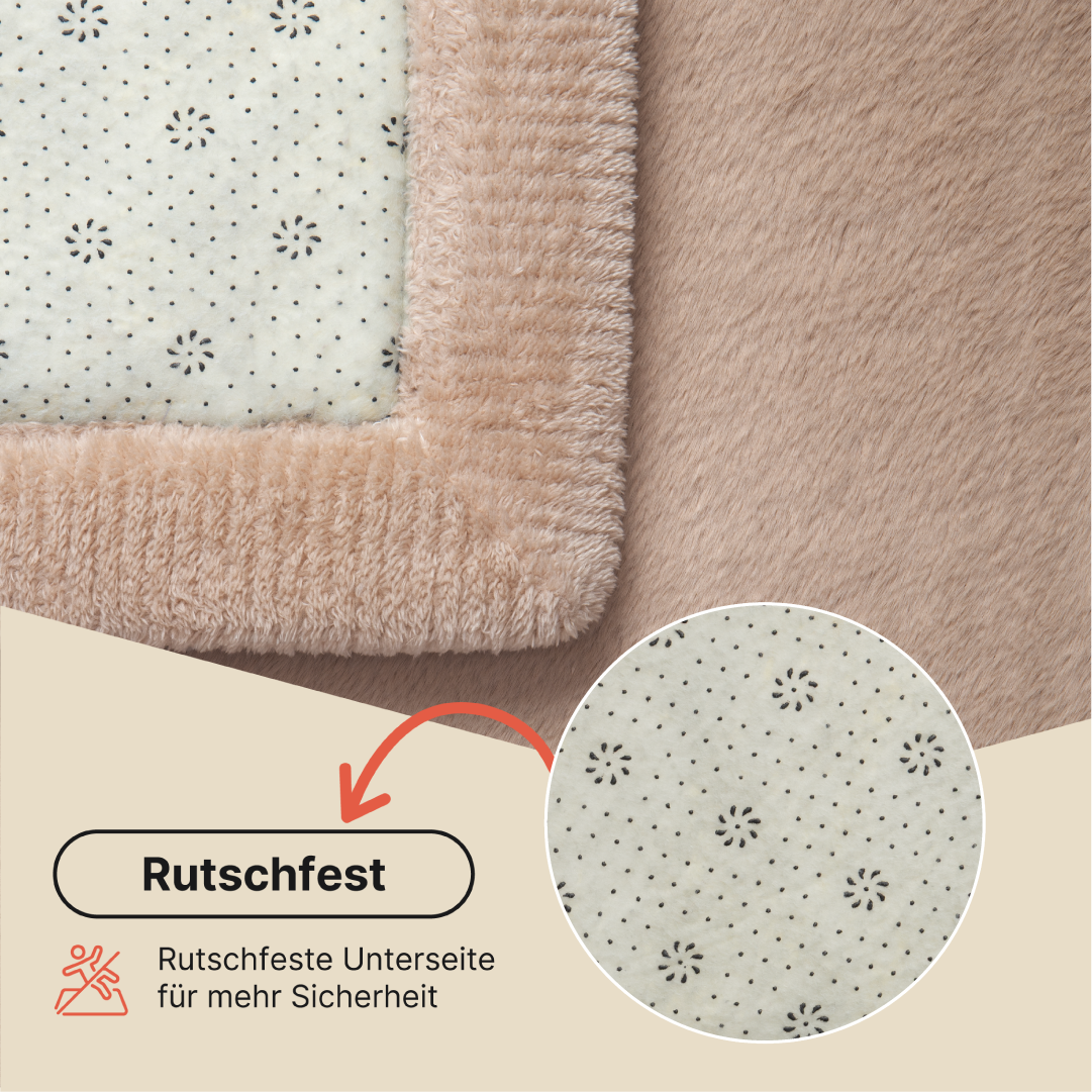 Kinderteppich Fluffin Quadratisch Beige