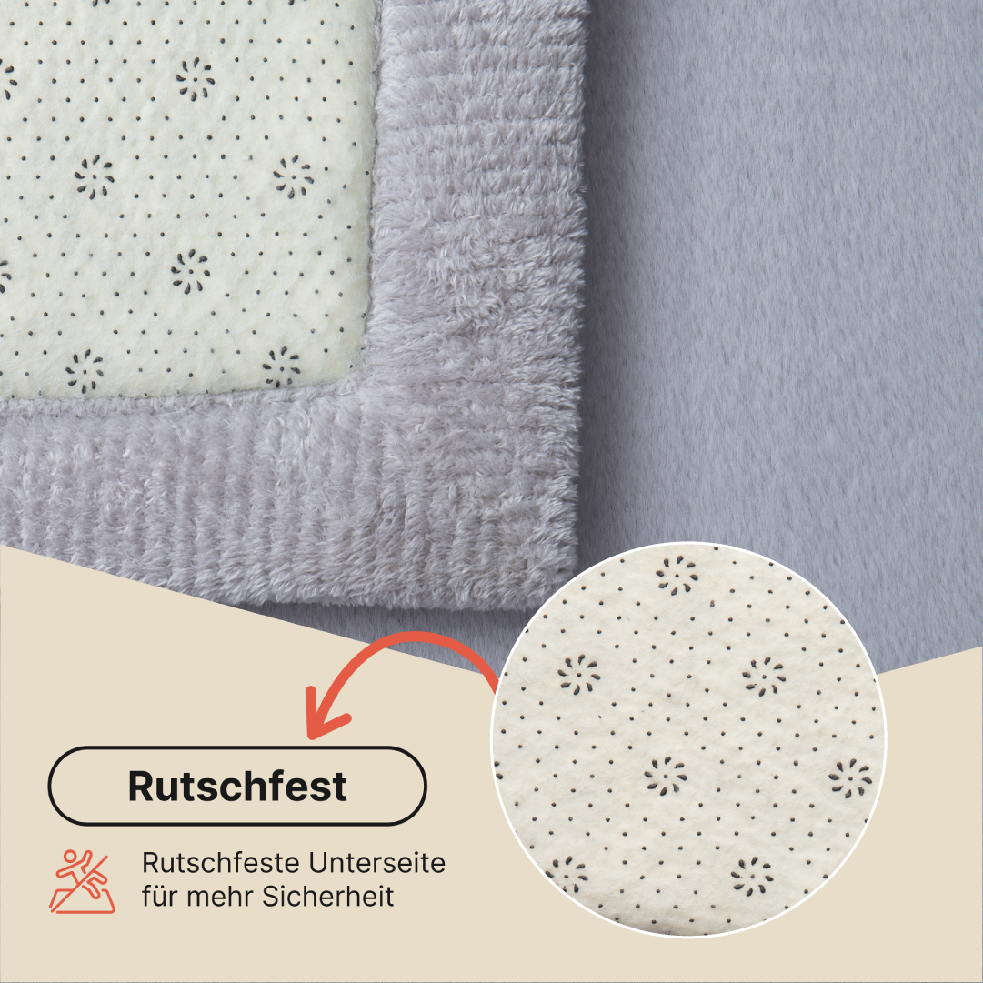 Kinderteppich Fluffin Quadratisch Hellgrau
