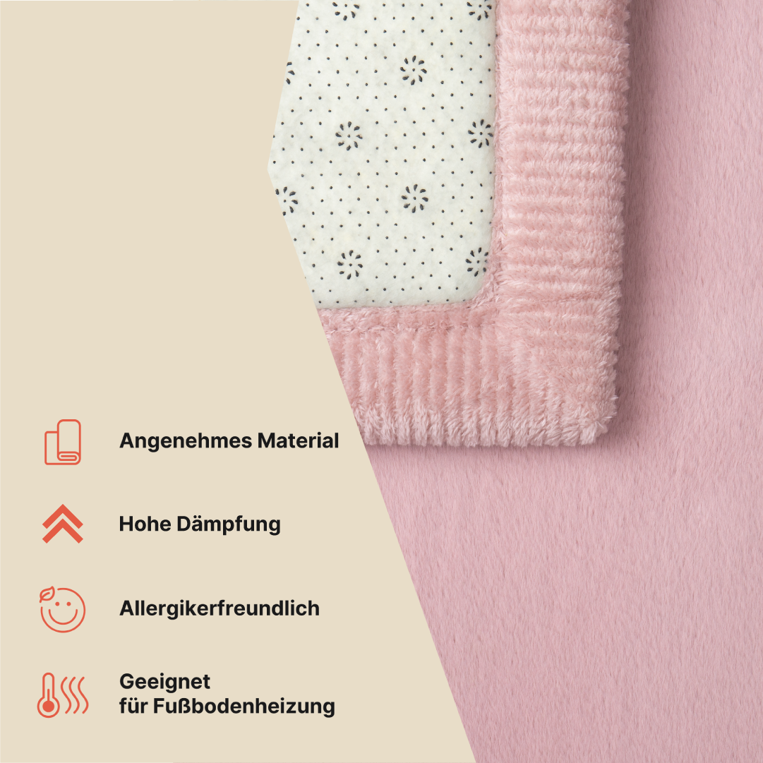 Kinderteppich Fluffin Rosa