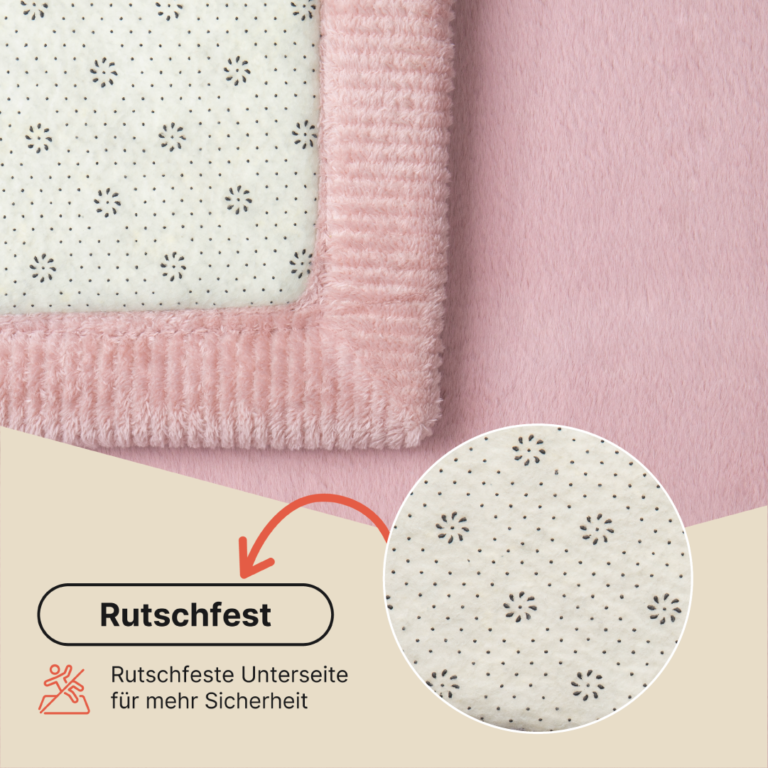 Kinderteppich Fluffin Rosa
