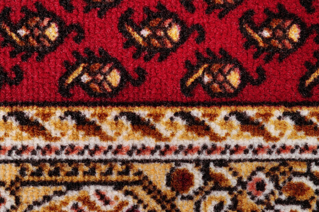 Teppichläufer Rutschfest Rot Gold Meterware