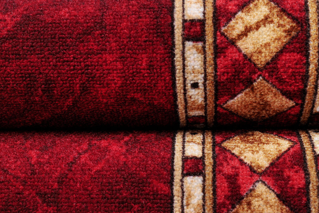 Teppichläufer Rutschfest Rot Ornament Meterware