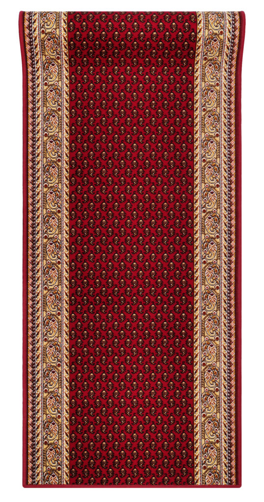 Teppichläufer Rutschfest Rot Gold Meterware