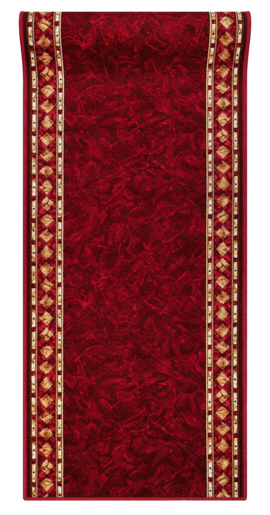Teppichläufer Rutschfest Rot Ornament Meterware