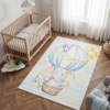 Teppich Kids Kurzflor Kinderteppich Mehrfarbig Elephant Ballon