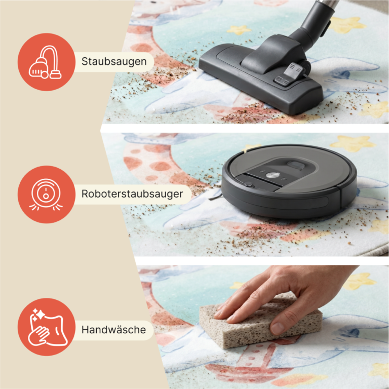 Teppich Kids Kurzflor Kinderteppich Mehrfarbig Giraffe Weltraum