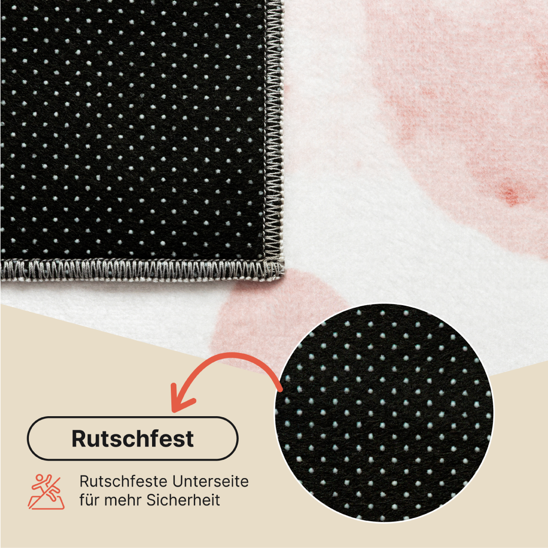 Teppich Kids Kurzflor Kinderteppich Mehrfarbig Giraffe Weltraum