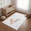 Teppich Kids Kurzflor Kinderteppich Mehrfarbig Teddybär Luftballons