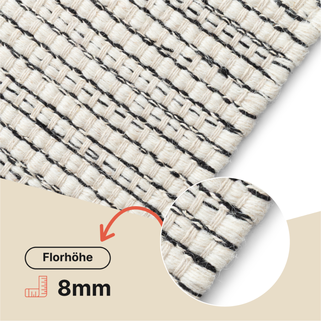 Teppich Wolle Loni Beige
