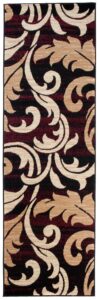Teppichläufer Dream Bordeauxrot Abstrakt Floral Meterware