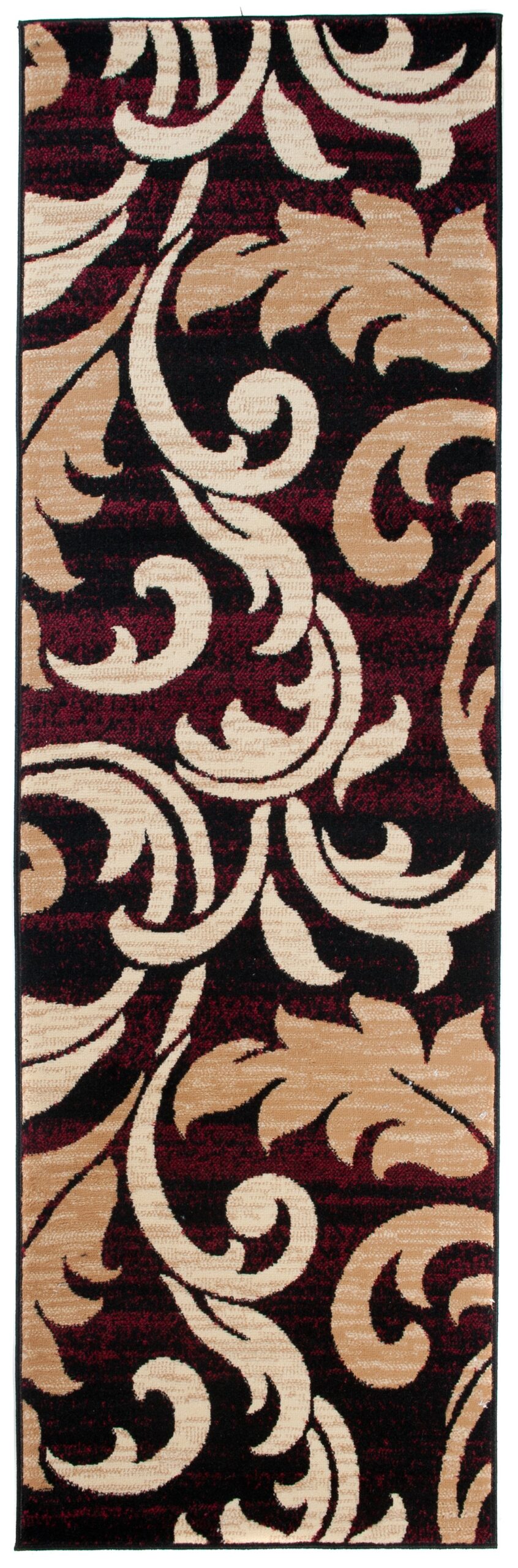 Teppichläufer Dream Bordeauxrot Abstrakt Floral Meterware
