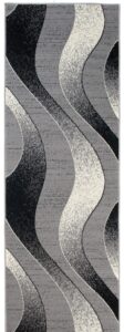 Teppichläufer Dream Hellgrau Modern Wellen Meterware