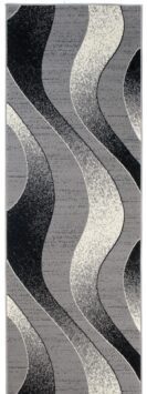 Teppichläufer Dream Hellgrau Modern Wellen Meterware