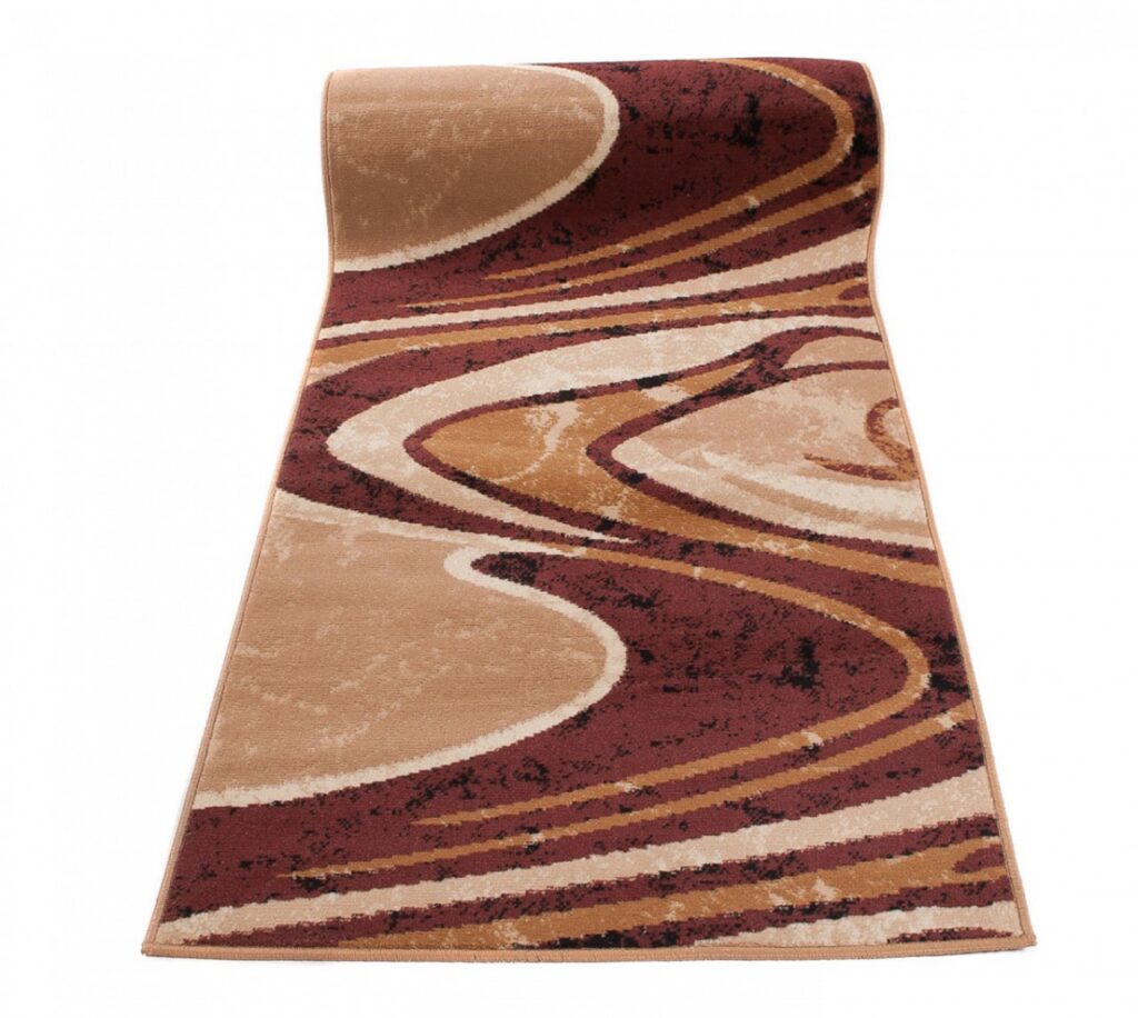 Teppichläufer Dream Braun Beige Abstrakt Wellen Meterware