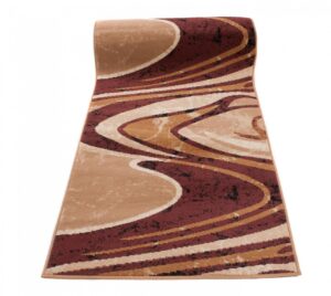 Teppichläufer Dream Braun Beige Abstrakt Wellen Meterware