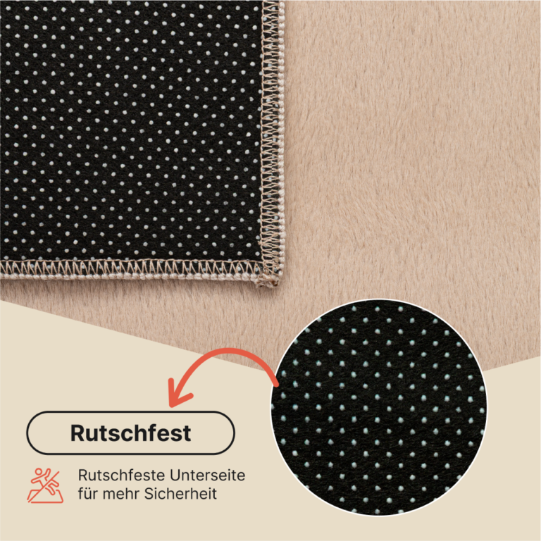 Teppich Lumi Beige Rutschfest