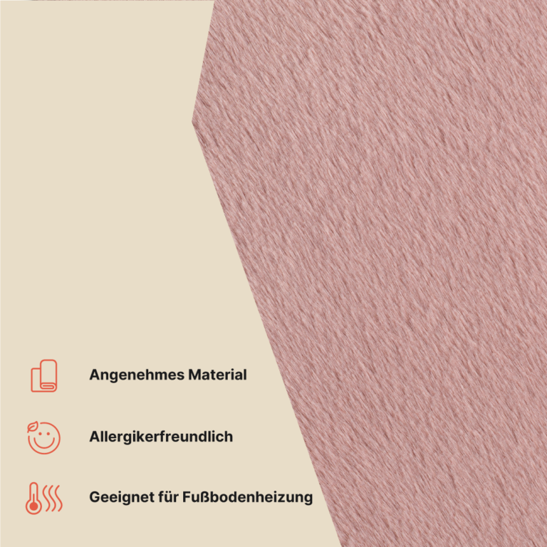 Teppich Lumi Rosa Rutschfest