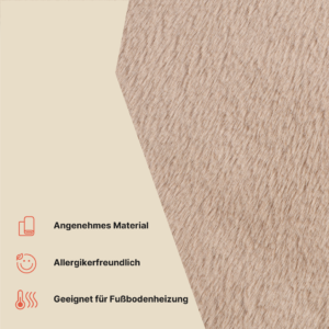 Teppich Lumi Rund Beige Rutschfest