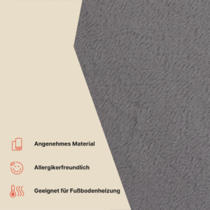 Teppich Lumi Rund Dunkelgrau Rutschfest