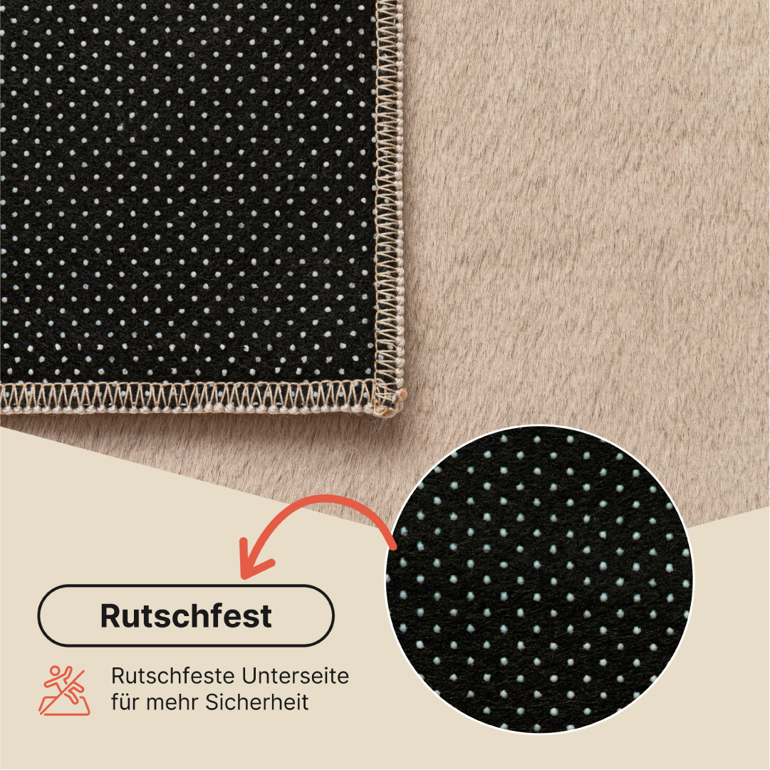 Teppich Lumi Quadratisch Braun Rutschfest