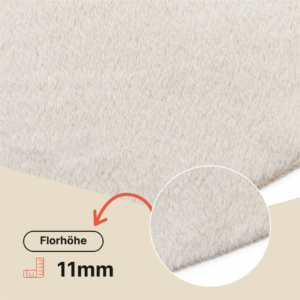 Teppich Lumi Quadratisch Creme Rutschfest