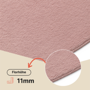 Teppich Lumi Quadratisch Rosa Rutschfest