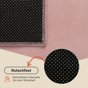 Teppich Lumi Quadratisch Rosa Rutschfest