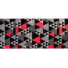 Teppichläufer Maya Grau Rot Geometrisch Dreiecke Meterware