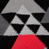 Teppichläufer Maya Grau Rot Geometrisch Dreiecke Meterware