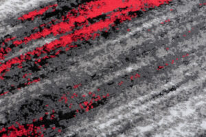 Teppichläufer Maya Grau Rot Abstrakt Meterware