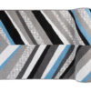 Teppichläufer Maya Grau Blau Geometrisch Linien Meterware