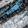 Teppichläufer Maya Grau Blau Abstrakt Meterware
