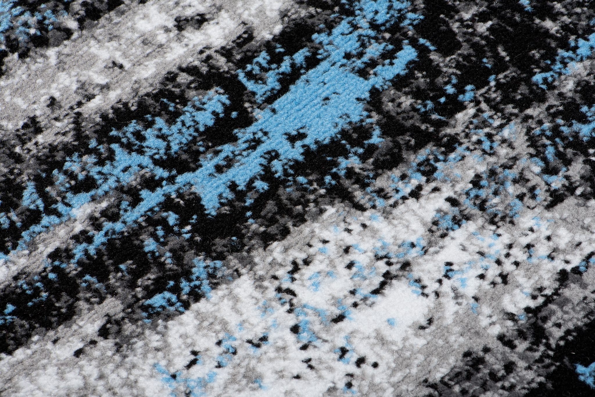 Teppichläufer Maya Grau Blau Abstrakt Meterware