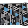 Teppichläufer Maya Grau Blau Geometrisch Dreiecke Meterware