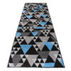 Teppichläufer Maya Grau Blau Geometrisch Dreiecke Meterware