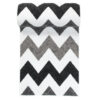 Teppichläufer Maya Grau Schwarz Geometrisch Zigzags Meterware