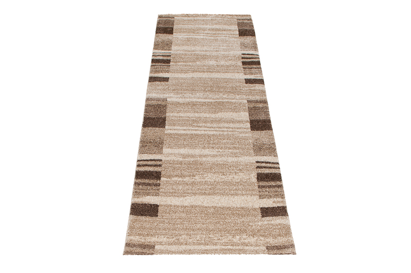 Teppichläufer Sari Dunkelbeige Rahmen Meterware