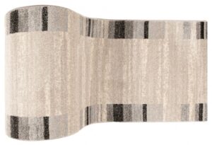 Teppichläufer Sari Beige Grau Rahmen Meterware