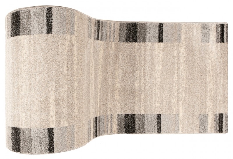 Teppichläufer Sari Beige Grau Rahmen Meterware