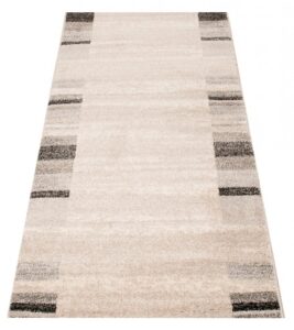 Teppichläufer Sari Beige Grau Rahmen Meterware